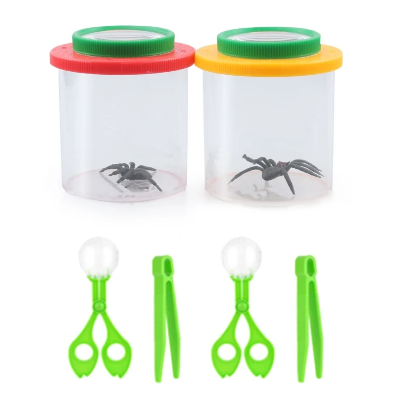 Magnifying Glass Children Cylindrical Crawler Spider Insect Box for Home Garden