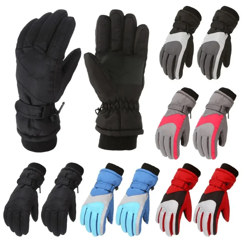 New Windproof Warm Ski Riding Gloves Winter Outdoor Riding Kids Snow Skating Snowboarding Children Waterproof Mittens