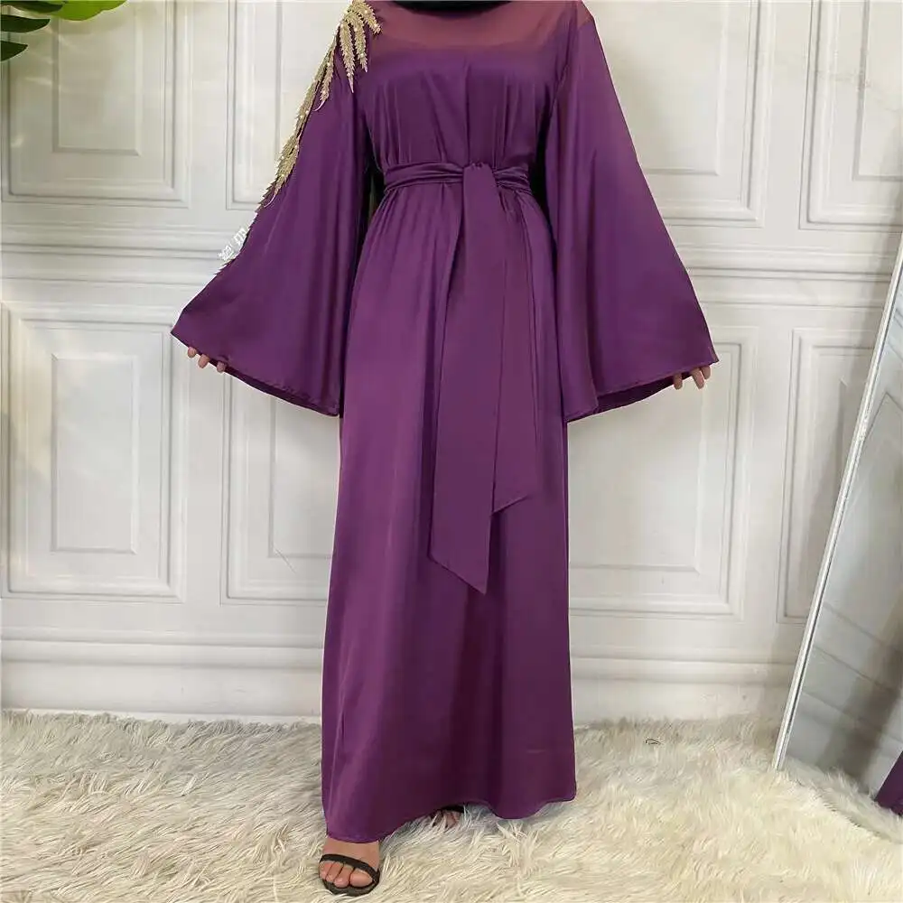 

Fashion Women's Stitched Pearl Dubai Gown Dress 6479 2025 Muslim Long Dress Robe Abaya Ramadan Dubai Luxury Islam Elegant