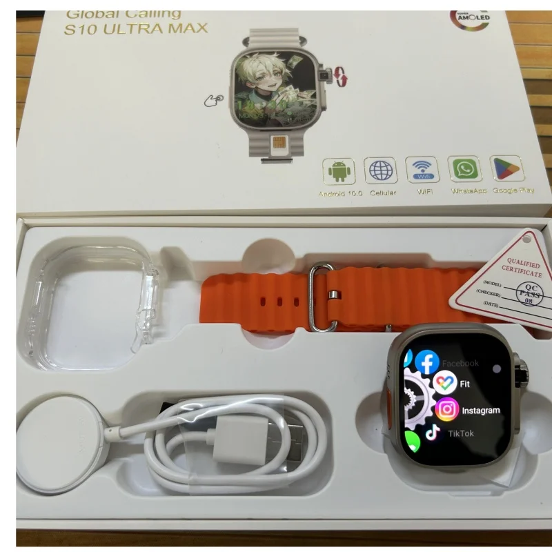 Original DW99 Smart Watch 4G/5G LTE Android 10.0 System 8MP HD Camera WIFI GPS NFC S10 Ultra 3 Smartwatch Men Google Play Store