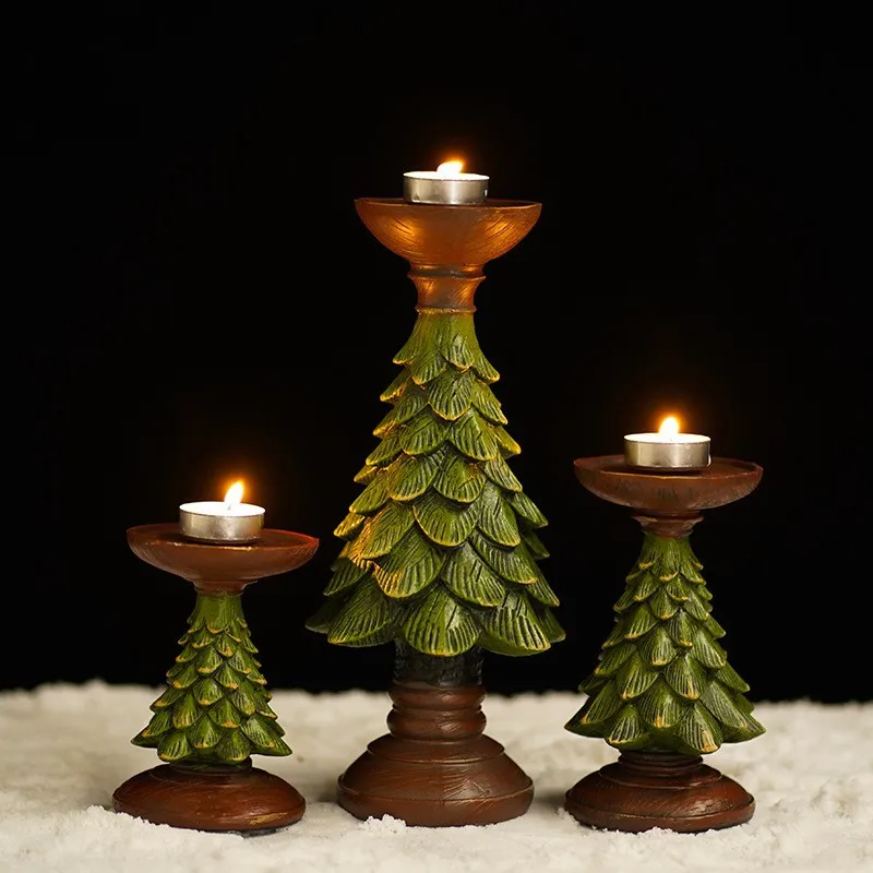 

Candle Holders Home Decor Candle New Christmas Tree Candlestick Restaurant Christmas Decoration Atmosphere Candle Ornament