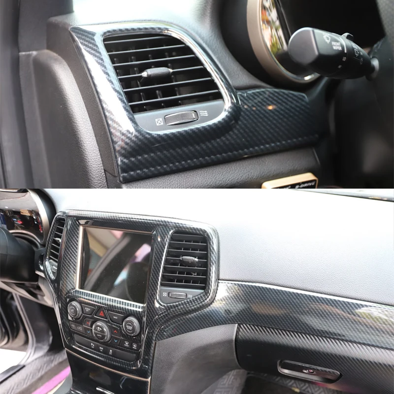 For Jeep Grand Cherokee Car Steering Wheel Dashboard Panel Cover Decoration Sticker Full Sets Interior Modification Accessories view 3