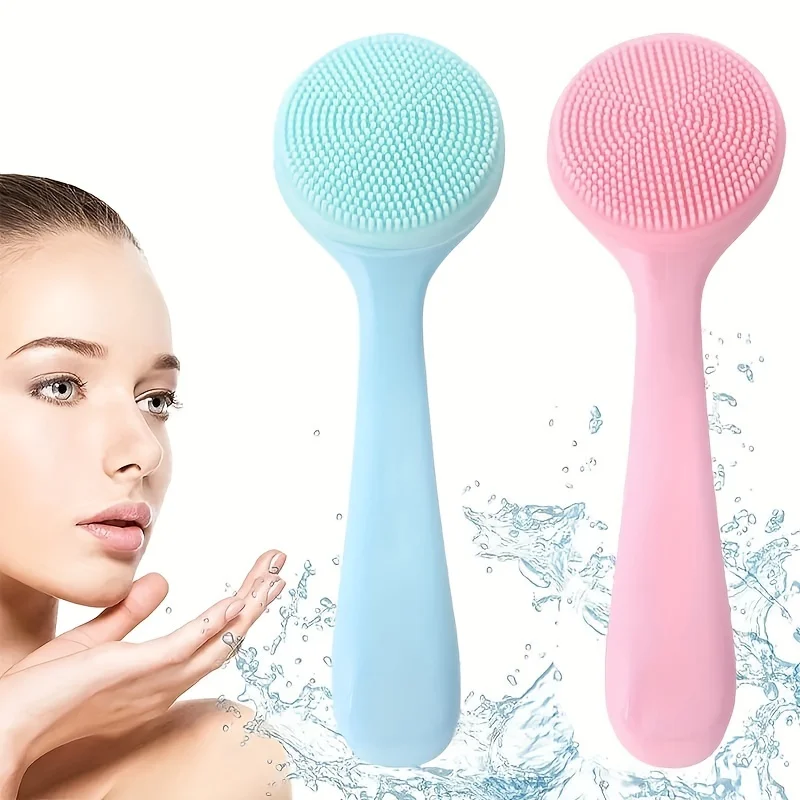 Soft silicone hand-feel face wash brush makeup remover blackhead cleansing tool portable beauty tool