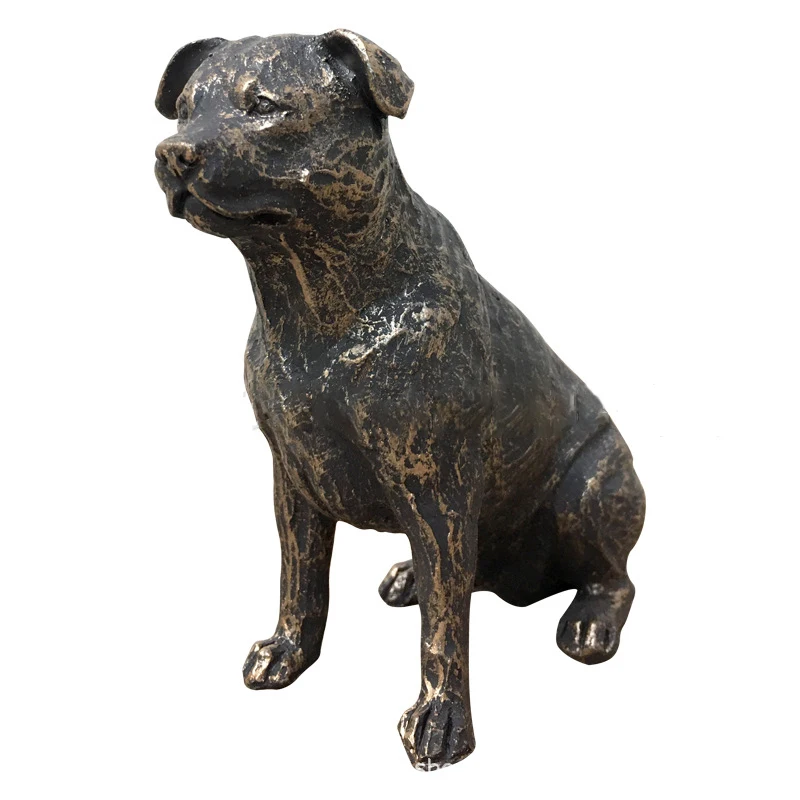 Bronze Imitation Springer Spaniel Decoration, Home Indoor Tabletop, Greyhound Decorative Bauble