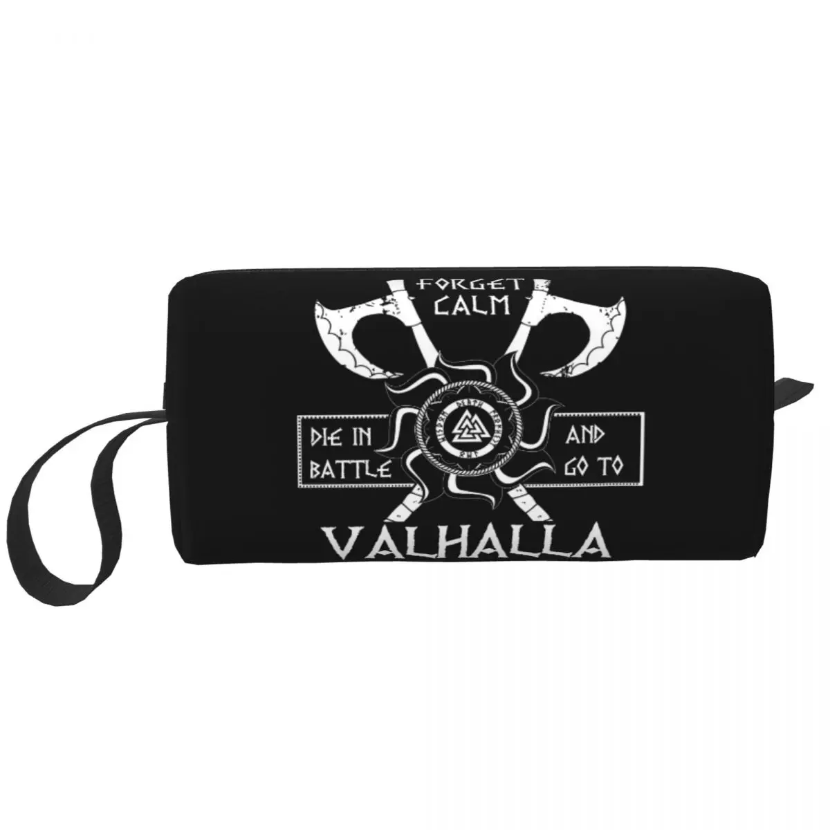 

Die In Battle And Go To Valhalla Vikings Makeup Bag for Women Travel Cosmetic Organizer Kawaii Storage Toiletry Bags