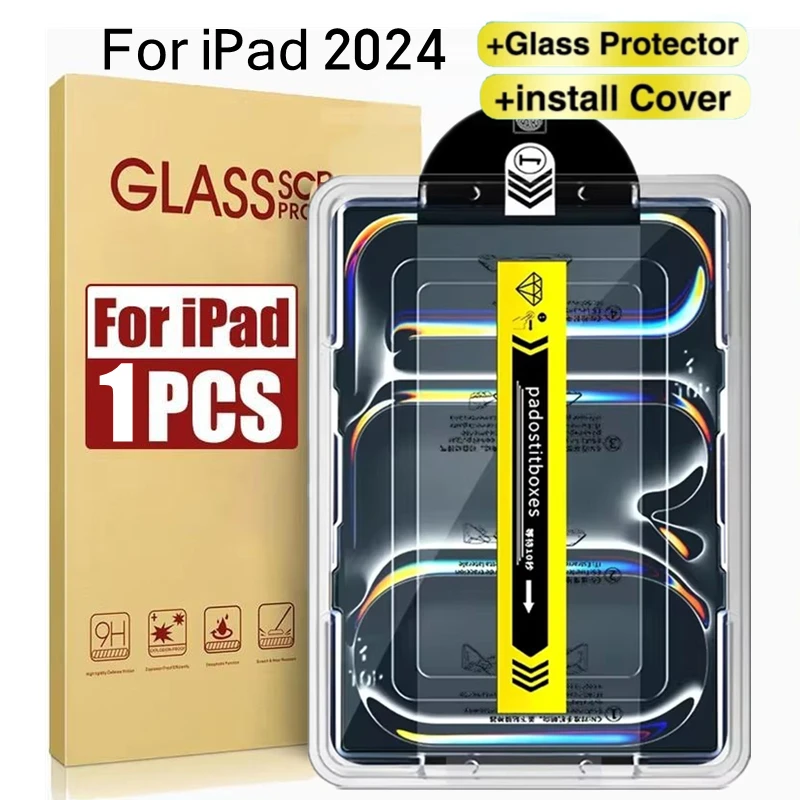 

Простая установка закаленного стекла для iPad Air 13 11 5 4 Pro 13 11 A16 11th 12.9 10th 9th Mini 7 6 HD Защитная пленка для экрана
