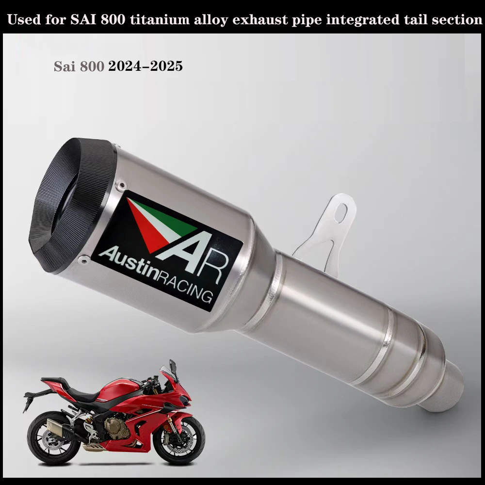 

Motorcycle Exhaust system suitable for QJMOTOR Sai 800 2023-2025, modified AR titanium alloy one-piece exhaust system