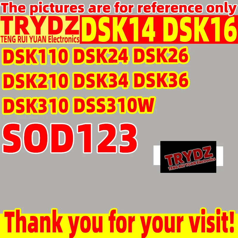 500-100pcs New DSK14 DSK16 DSK110 DSK24 DSK26 DSK210 DSK34 DSK36 DSK310 DSS310W SOD123