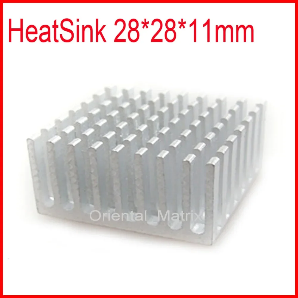 Free Shipping 10pcs HeatSink Heat Sink Radiator Small Radiator 28*28*11mm - Silver