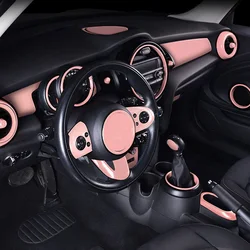 Car Pink Interior Steering Wheel Decorative Shell For MINI Cooper JCW ONE Clubman F54 F55 F56 F57 F60 Car Accessories Sticker