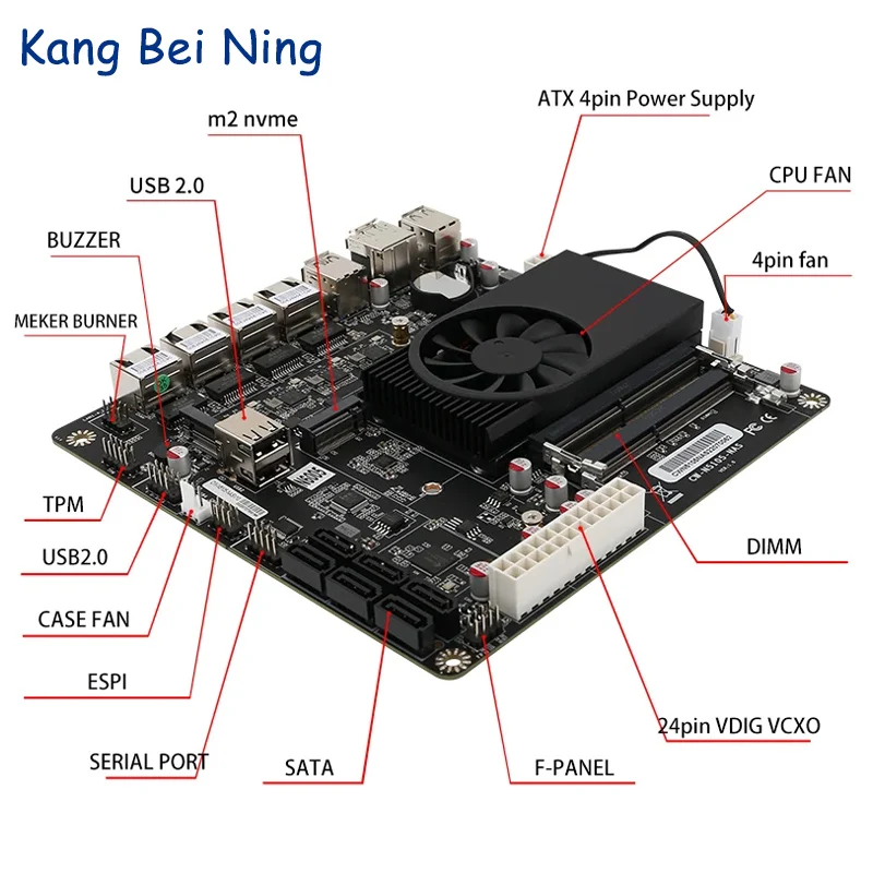 Imagem -04 - Placa do Demônio Nas N5105 N6005 Seis Sata3.0 M.2 Duplo Itx Quatro I226-v Nics