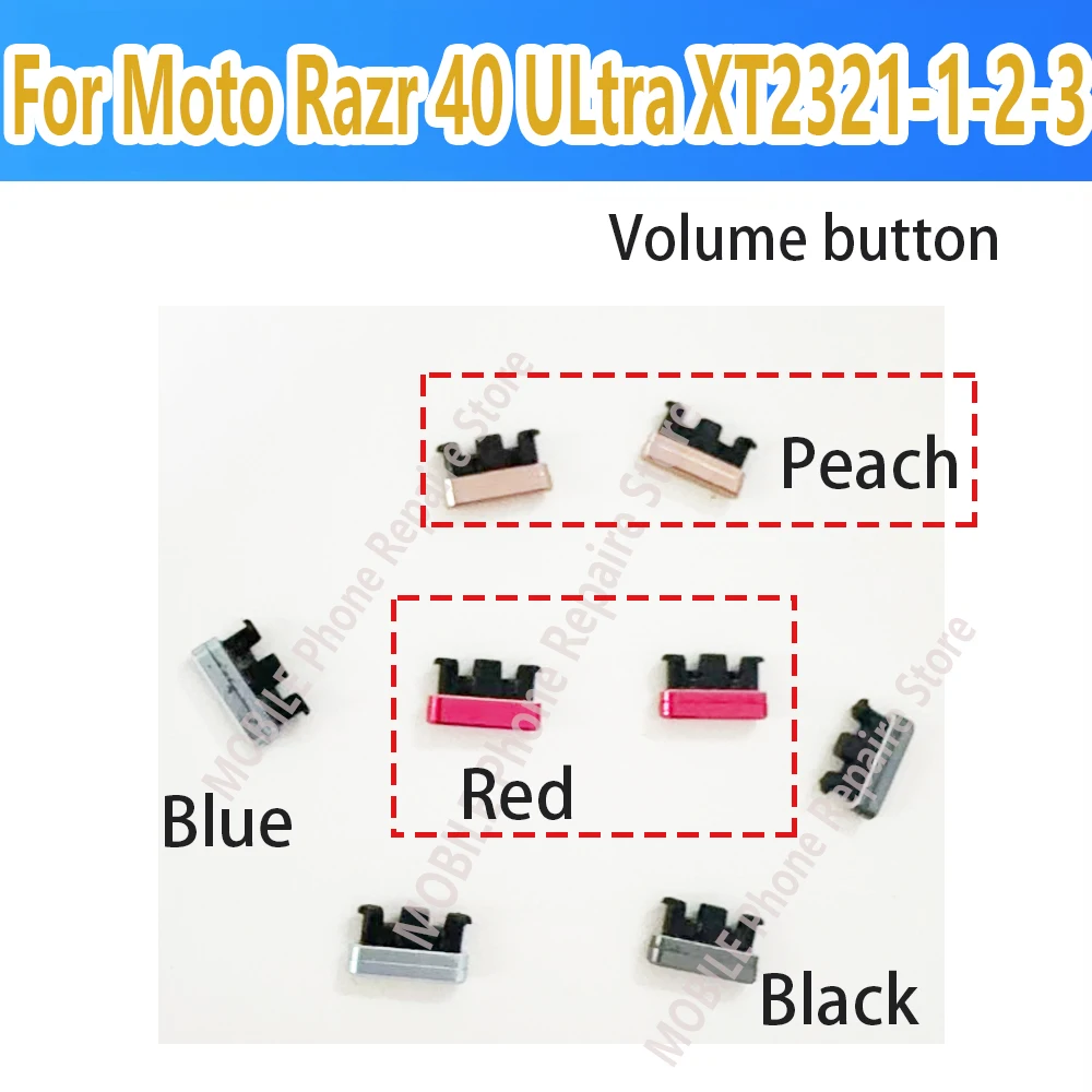 Voor Motorola Razr 40 Ultra XT 2321 Power Volume Toetsen Zijknoppen Behuizing Frame Originele Vervanging