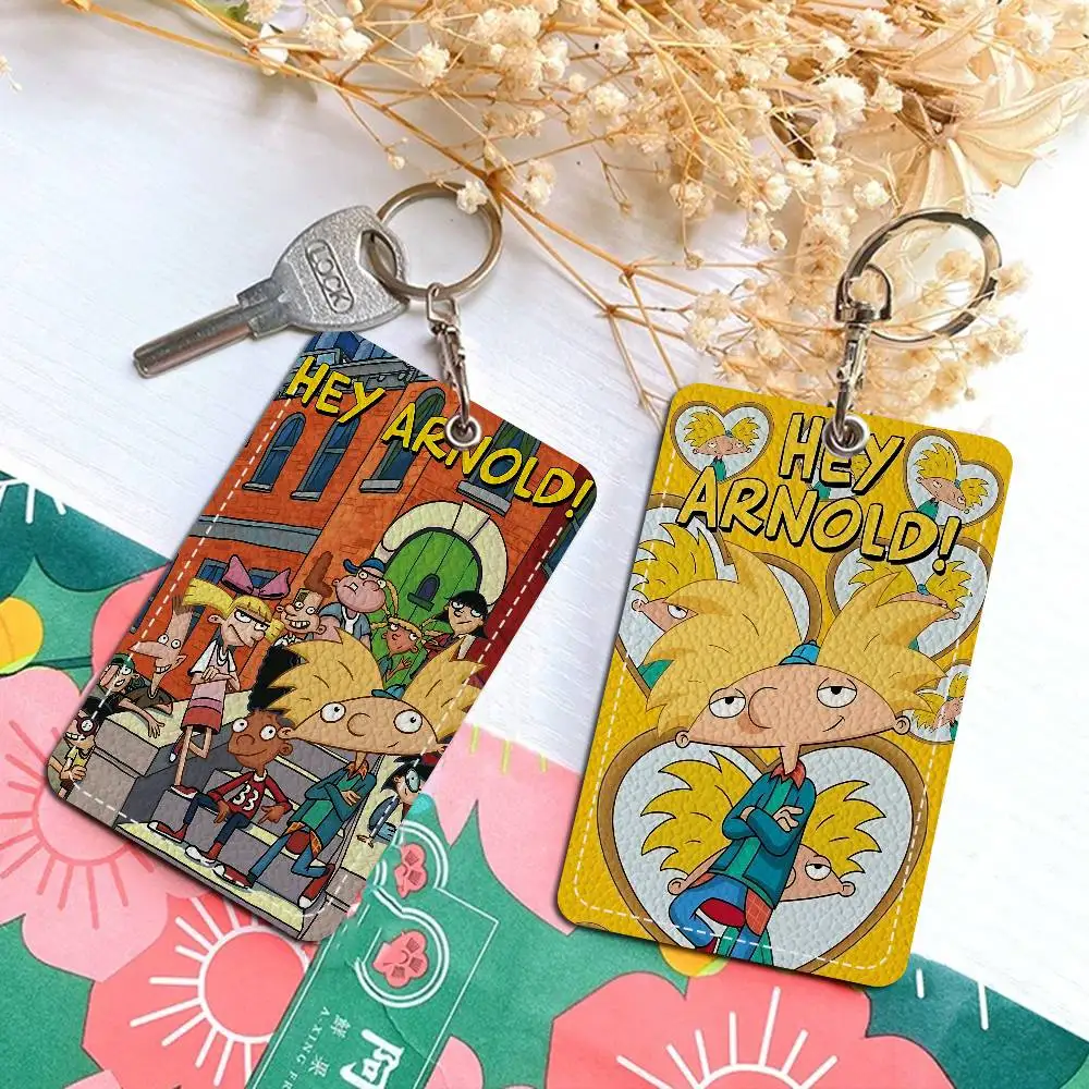 Classic Children Animation H-Hey A-Arnold Personalised Holder Suitable For Bank Card,Subway, Bus Card Wallet Card Case Badge
