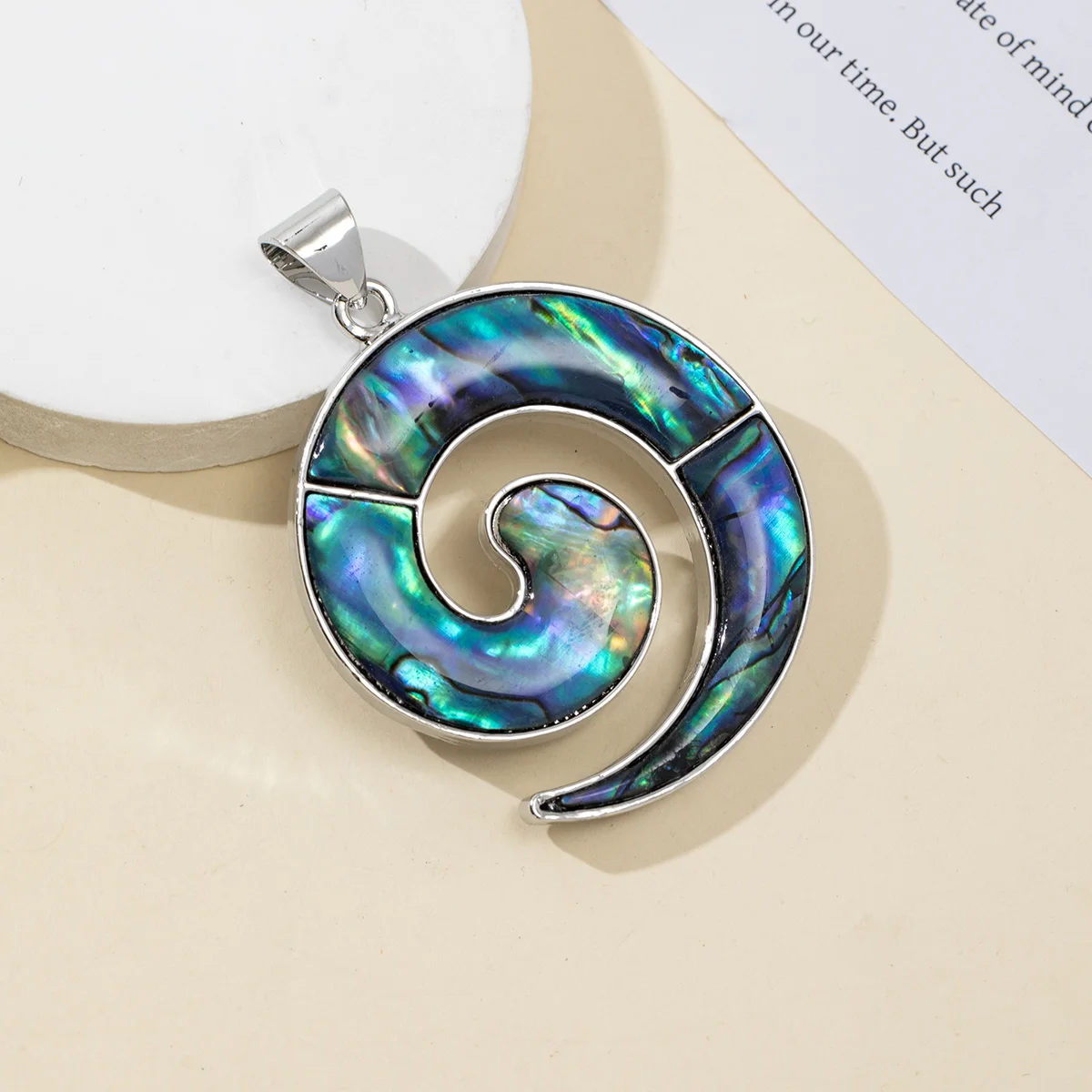 أذن البحر الطبيعية شل المعلقات الشفاء الروحي جولة شل سحر لصنع المجوهرات عقد دي اي واي القرط الملحقات