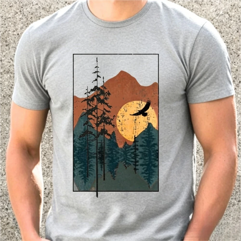 Soar Nature T-Shirt Forest Graphic Tee Unisex Cotton Shirt Ropa De Mujer Aesthetic Vintage Camisetas Women Clothing