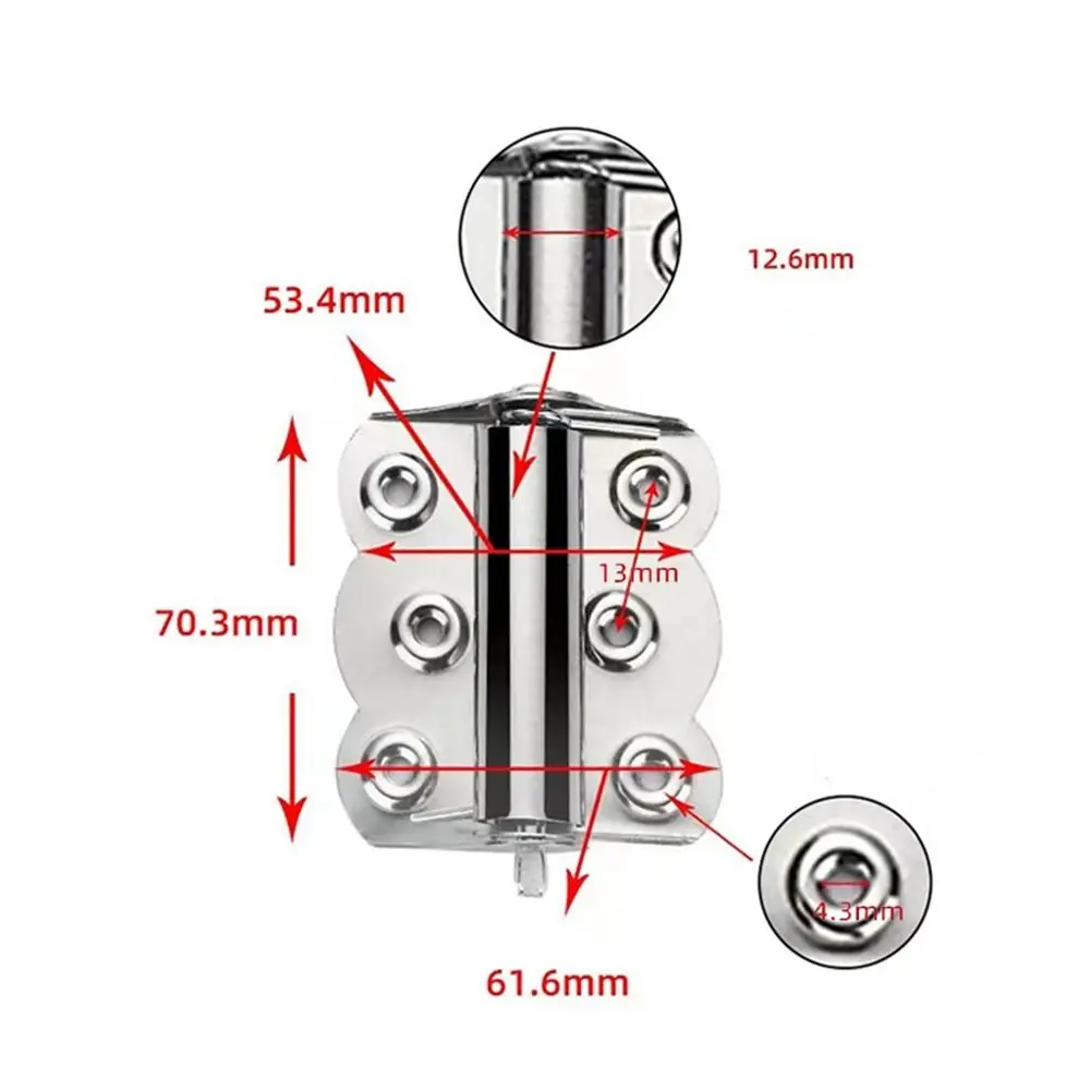 New Stainless Steel Door Butterfly Hinge Spring Automatic Closing Flush Hinges High Quality Hardware Cabinet Hinges Furniture