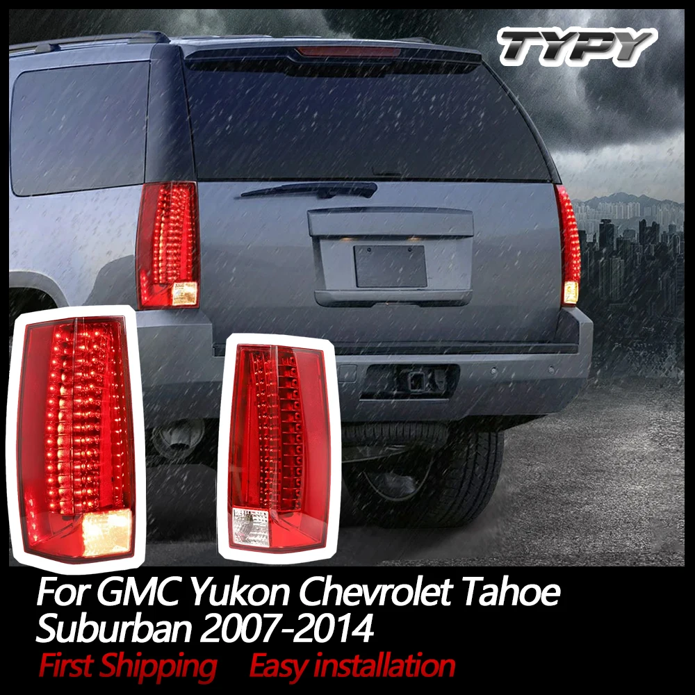 

LED Car Lights Tail Light Assembly For GMC Yukon Chevrolet Tahoe Suburban 2007-2014 Rear Tail Lamps DRL Turn Signal