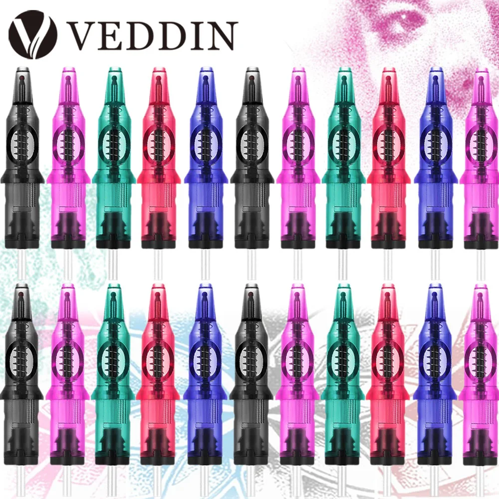 

Tattoo Needles Ballpoint Cartridge Needles 5 Colors Tattoo Needle for Tattoo Beginner Practice Drawing Tattoo Machine Pen Supply