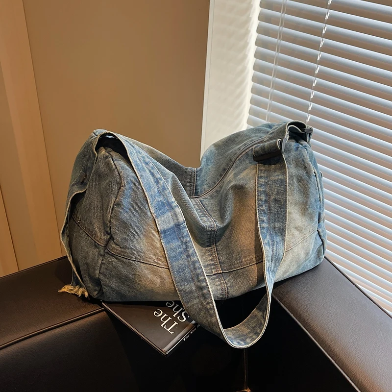 

Large Capacity High Quality Casual Denim Shoulder & Crossbody Bags 2025 Popularity Hot Trendy Stylish Design Tote Bags for Women