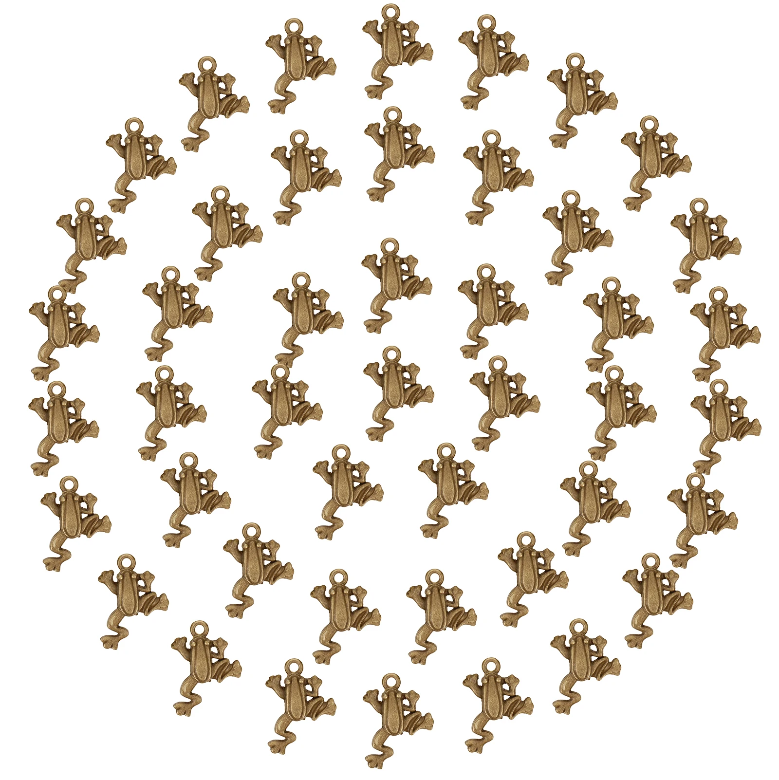 

50 Pcs Retro Frog Pendant for The Necklace Jewelry Jewellery Making Charms Pendants Bracelet