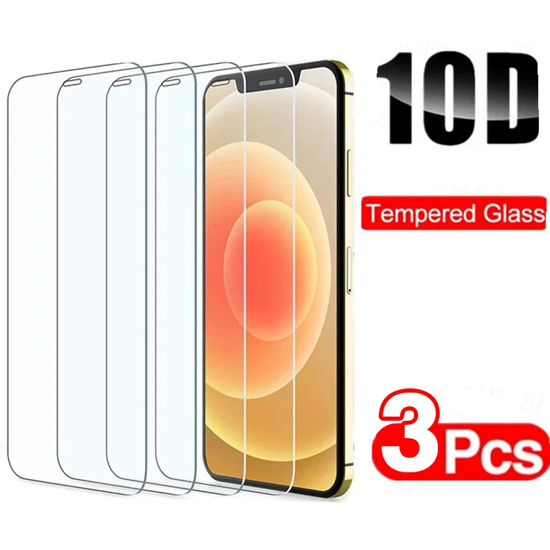 4PCS Tempered Glass For iPhone 13 12 11 14 Pro Max Mini Screen Protector For iPhone 14 Pro 7 8 6S Plus SE 2022 X XR Xs Max Glass