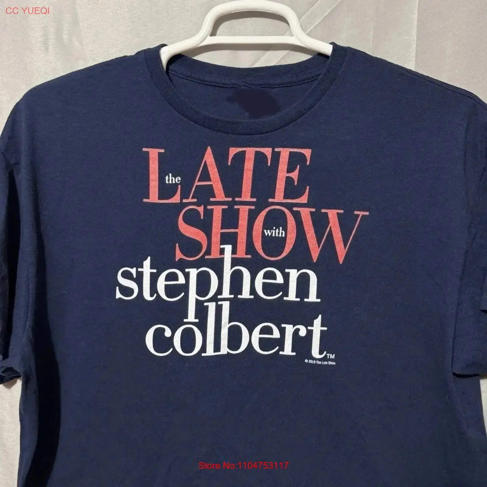 The Late Show with Stephen Colbert T Shirt vintage Washed homme streetwear Soft Versatile graphic Slightly fashion