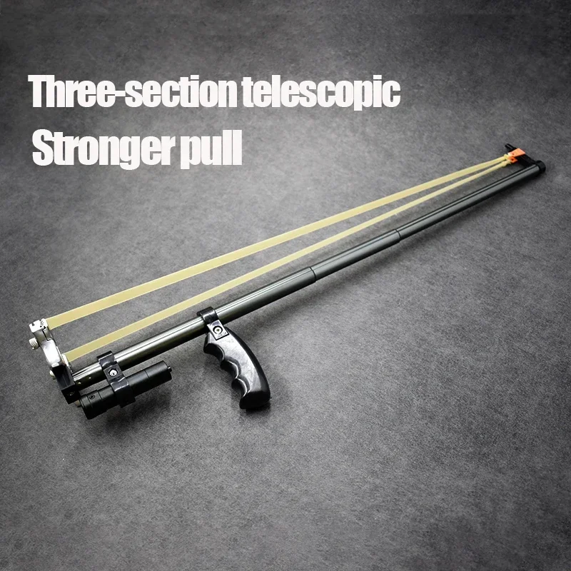 Hand Tool Sets High Precision Straight Rod Telescopic Slingshot High Power Flat Rubber Band Outdoor Hunting Shooting Tools