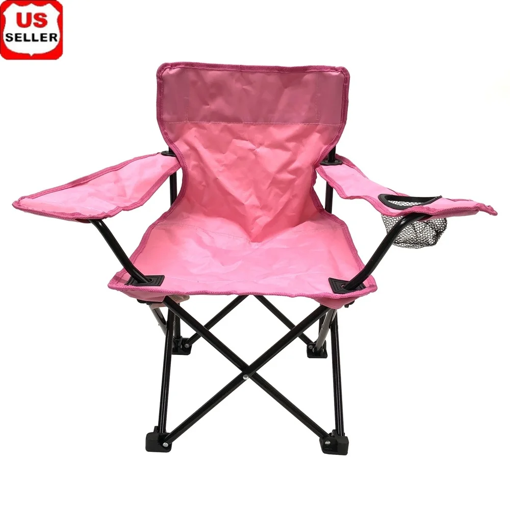 

Детский складной стул для малышей с сумкой для переноски, держатель для напитков, подлокотники, двойные замки безопасности, портативный кемпинг, мероприятия, использование в парке