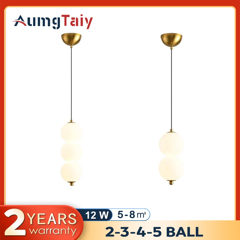 

Led PE Ball Pendant Light for Bedroom Bedside Hanging Lamp Ceiling Chandeliers Modern Lighting Decoration Entrance Luminaire