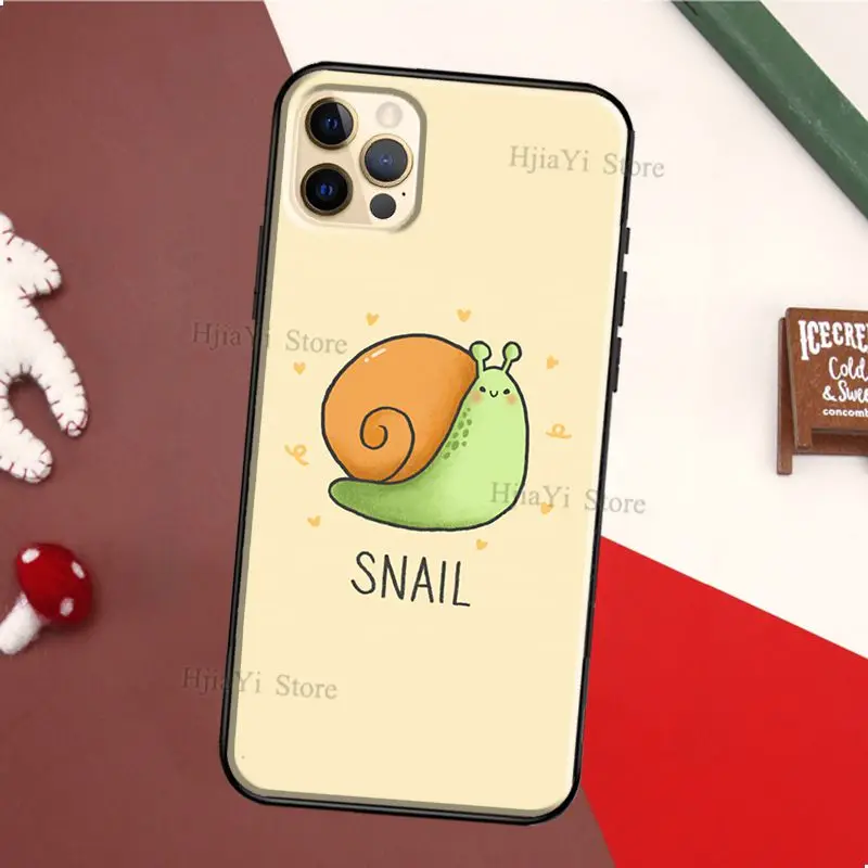 Cartoon Animal Snail TPU Case For iPhone 11 14 Pro Max 12 13 mini X XS Max XR 5S SE 2020 6S 7 8 Plus Back Cover image 2