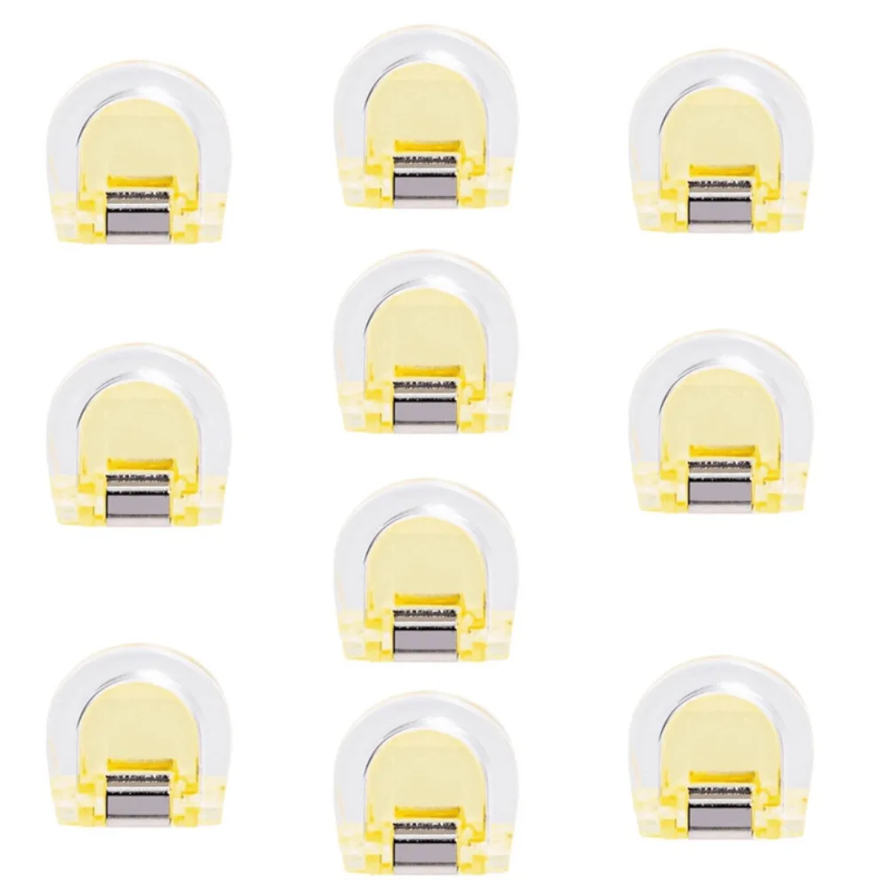 10 pièces de clips transparents pour livres, clips en plastique résistants, ensemble de clips pour papier, bord antidérapant, taille mini, clip de maintien de page, reliure de documents