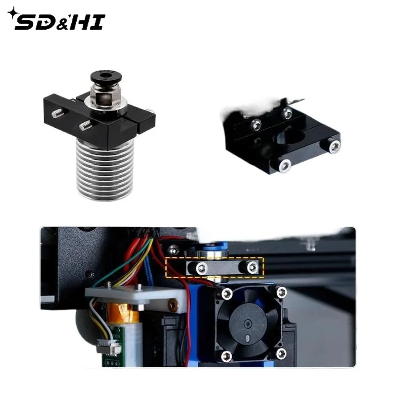 E3-V6 Hotend Bloco Fixo V6 Suporte de Radiador Para Acessórios de Impressora 3D Conjunto Extrusora