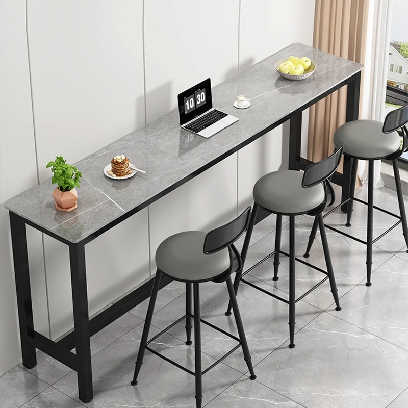 طاولة بار ذات بلاطة صخرية، شرفة منزلية، غرفة معيشة على الحائط، مقهى شاي حليب، طاولة وكراسي عالية الأرجل #1