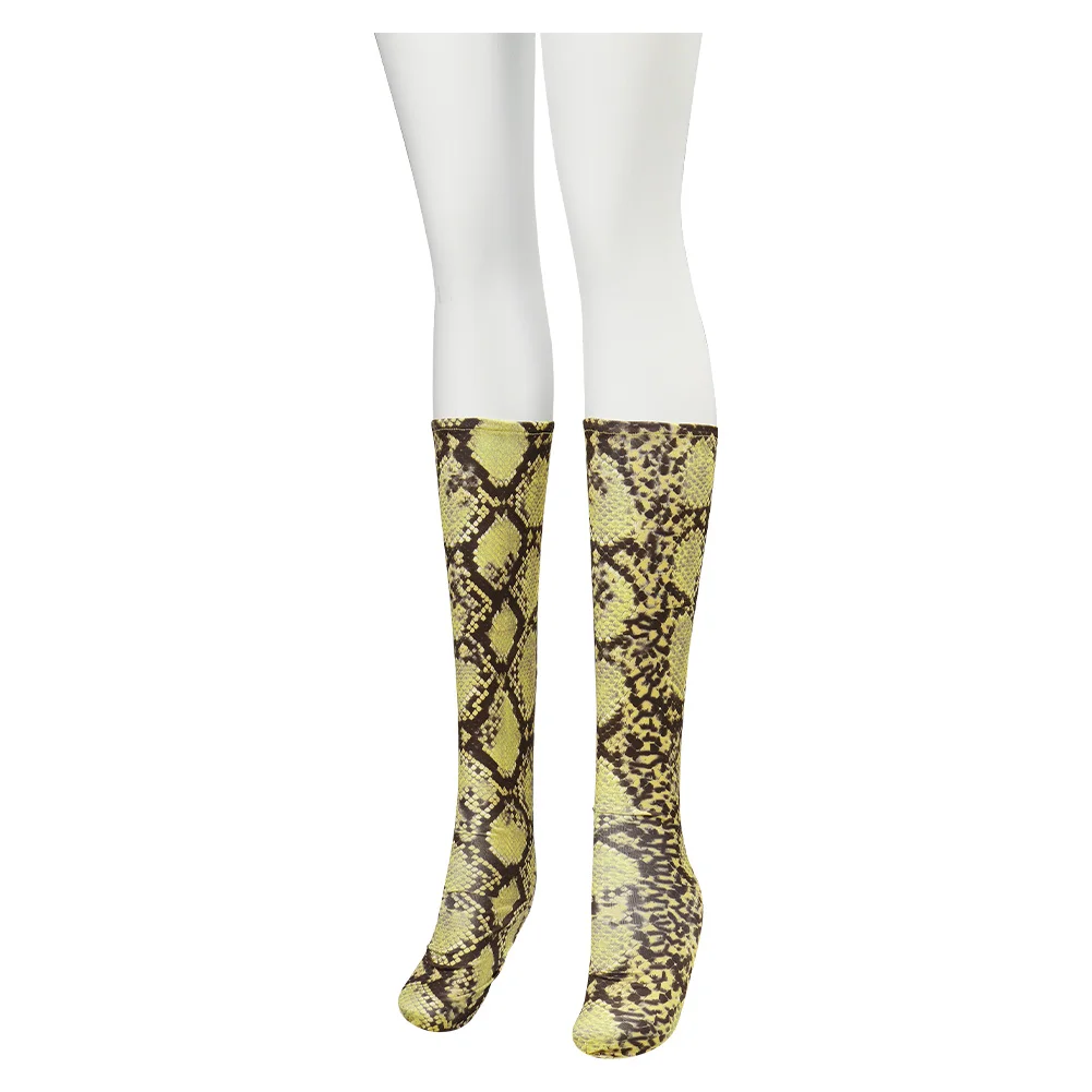 Ken Socks Printed Snake Patterned Long Socks Cosplay Costume Accessories Crossbody Unisex Halloween Party Suits Props