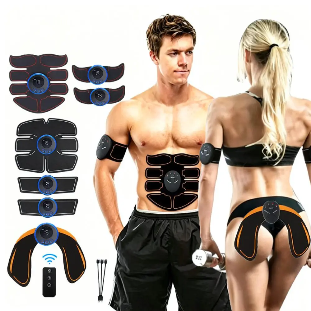 Electronic Abdominal Muscle Trainer EMS Fitness Device Portable Smart Body Shaping Massager For Gym And Home