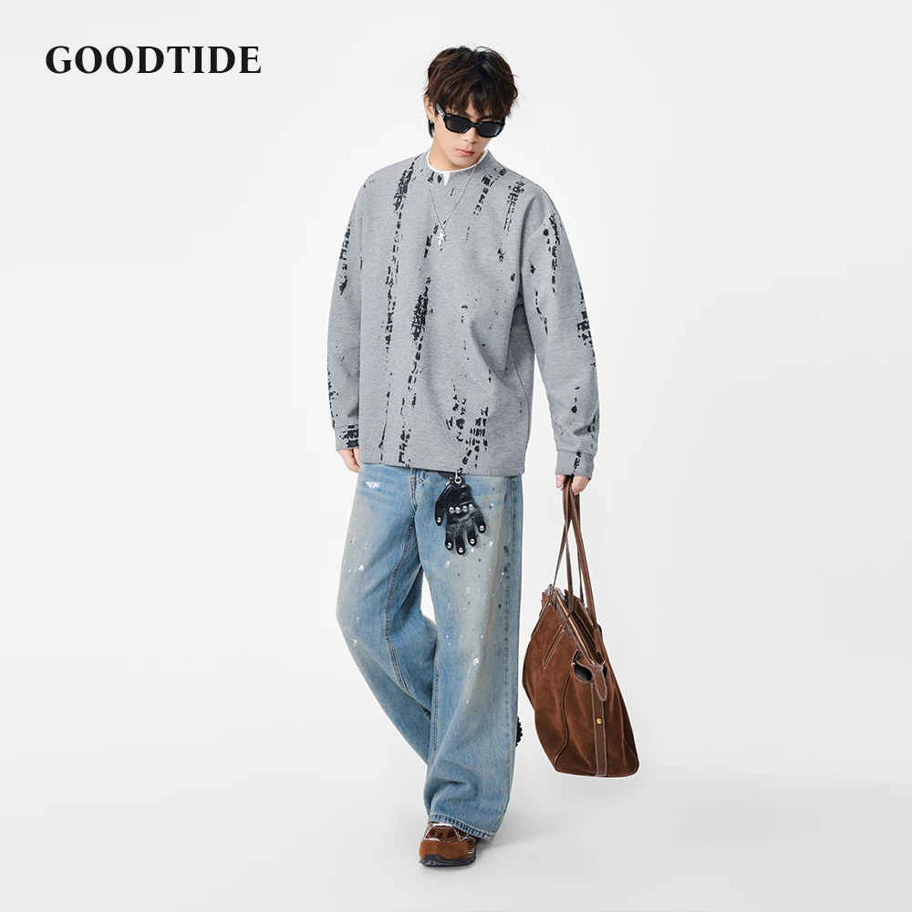 سويت شيرت رجالي كاجوال برقبة دائرية موضة شتاء 2025 نمط جديد متعثر وفضفاض - تصميم مناسب للارتداء اليومي #6