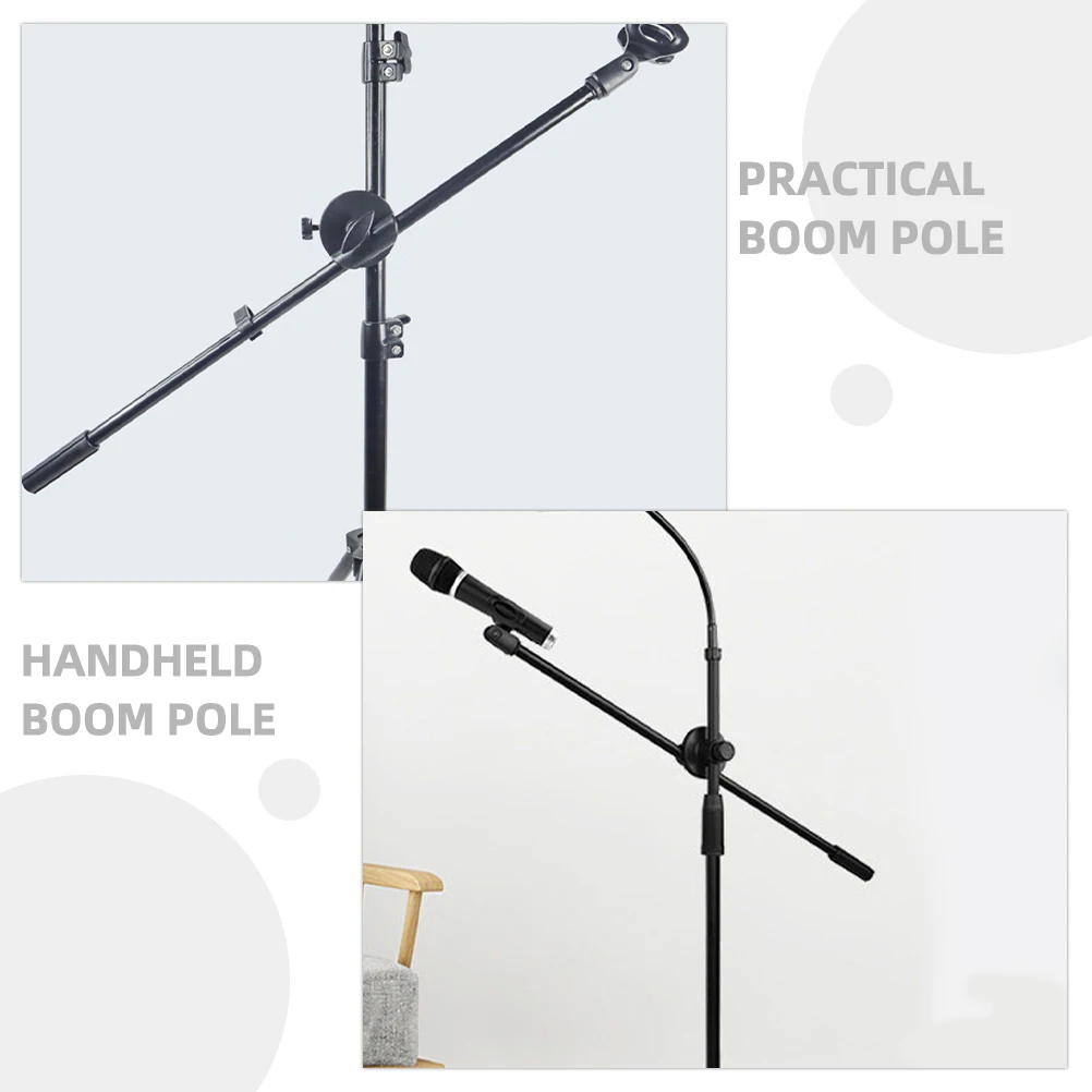 

Sturdy Iron Long Telescopic Extendable Microphone Portable Arm For Studio Broadcasting Stage Use Telescopic Pole Mic Stand