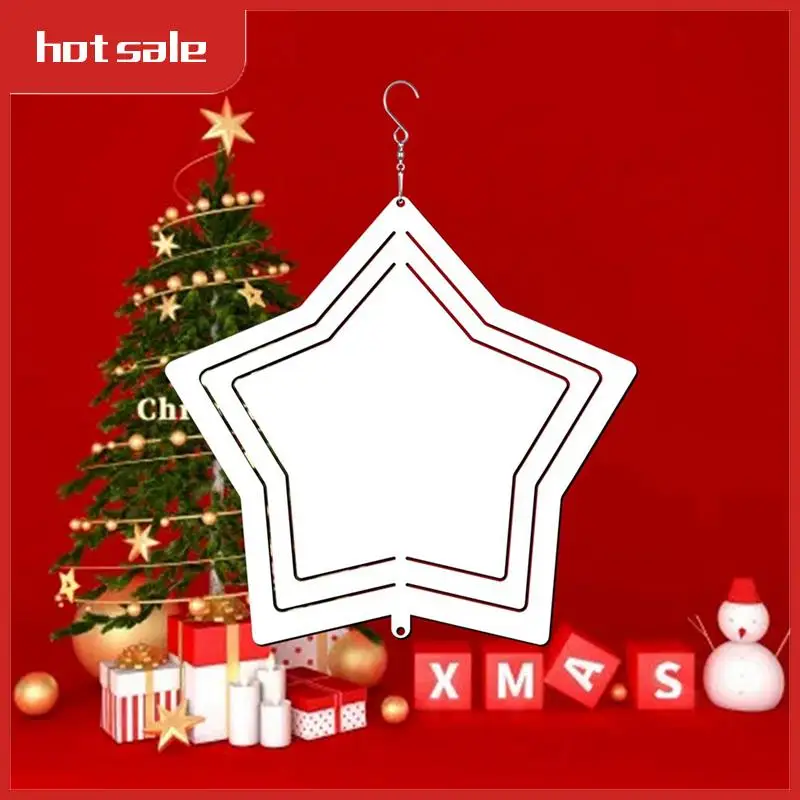 

8 Pack Wind Spinner Blanks 10Inch 3D Sublimation For Christmas Indoor Outdoor Decoration
