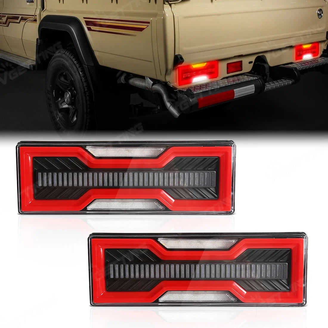 

For Toyota Land Cruiser FJ75 70 75 78 79 Series 1984-2011 LC79 2010-2020 Tail Light Turn Signal Reverse Brake Stop Lamp Taillamp