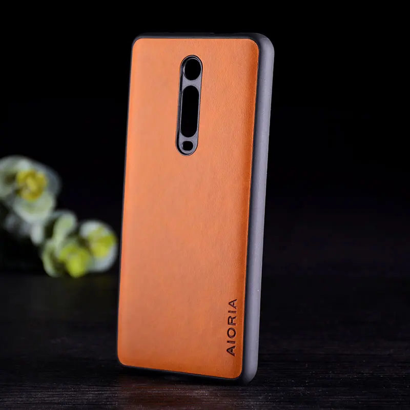 غلاف جلدي عتيق فاخر لهاتف Xiaomi Mi 9T ، جراب هاتف TPU PC لهاتف xiaomi mi 9t pro