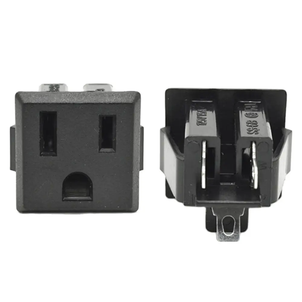 1PCS White Black Copper American Industrial 5-15R AC Power Outlet 3Pin US Electrical Receptacle 125V 15A AC Power Socket SS-6B