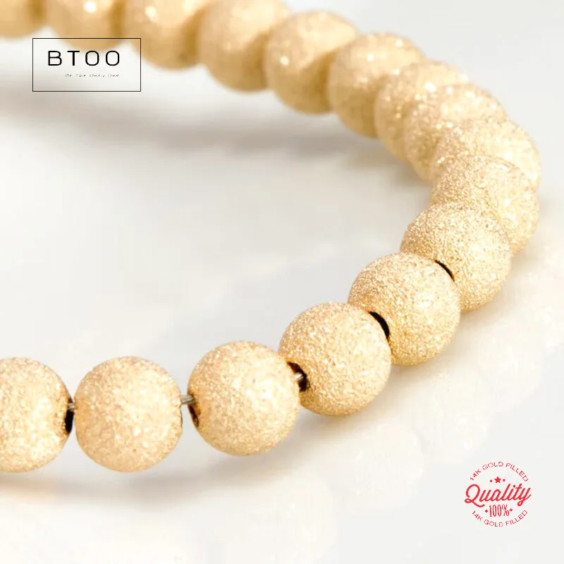 

14 К позолоченные бусины Stardust, круглые золотые бусины 2-8 мм для самостоятельного изготовления ювелирных изделий, аксессуары, золотые фурнитура