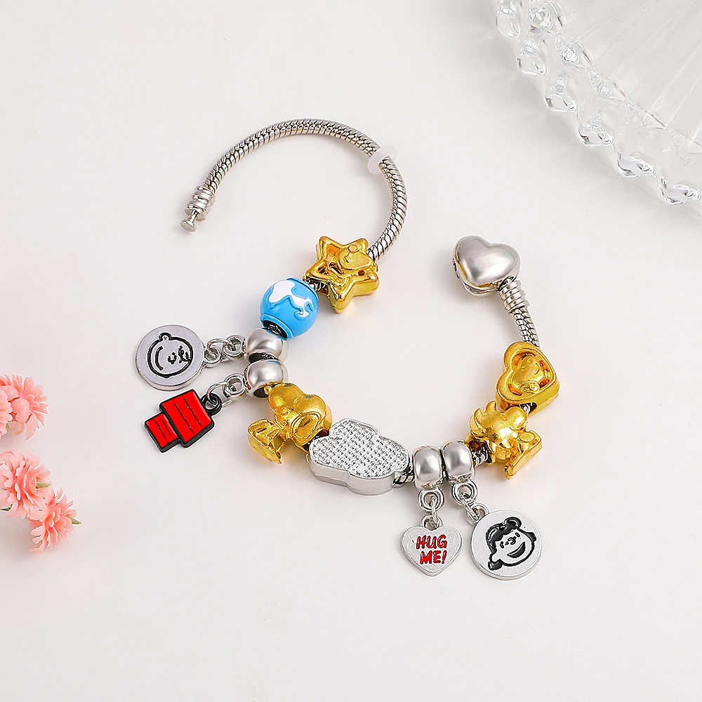 Cute Puppy Cartoon Accessories Personalized Creative Girl Bracelet Sweet and Adorable Fashion Pendant Bracelet