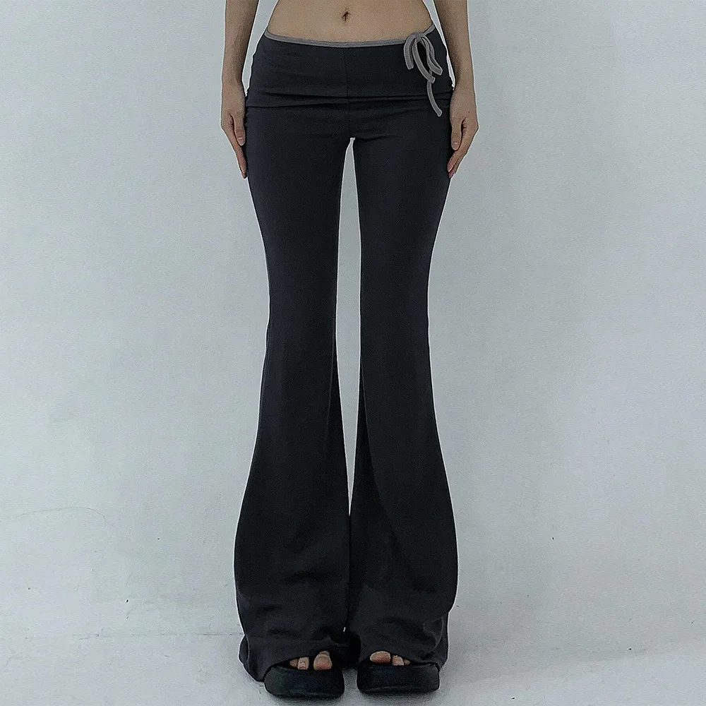 Women's streetwear trend casual pants autumn and winter new high waisted slim fit leg slimming wide leg pants