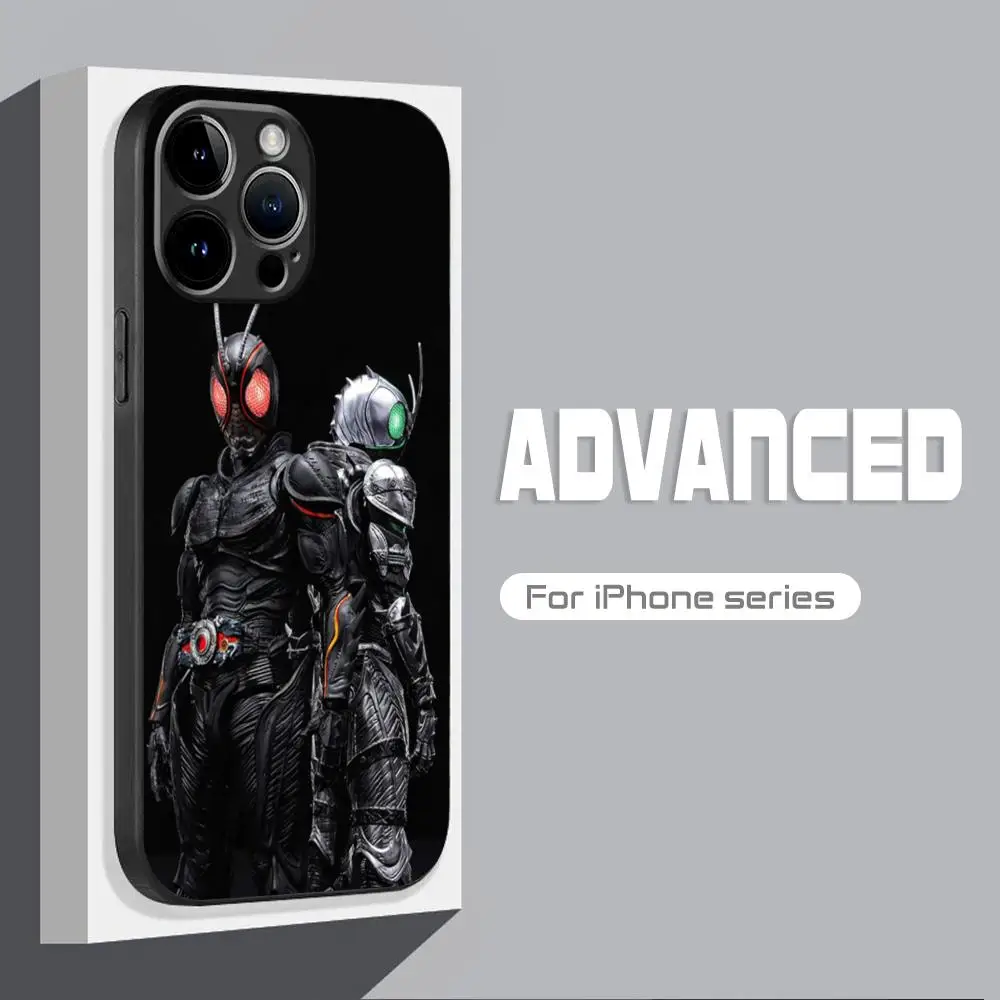 Kamen Rider Blacksun Shadow Moon Phone Case For iPhone 16 15 14 13 12 11 X XR XS 8 Plus Mini Pro Max Soft black Shockproof Cover