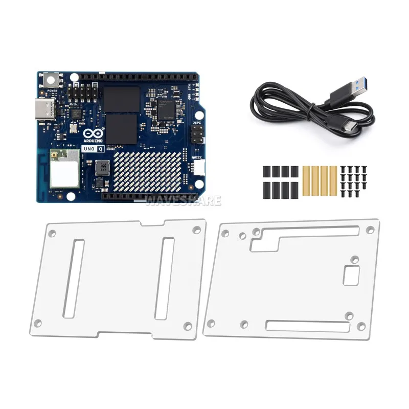 Clear PC Plastic Protective Case For Arduino UNO Q Development Board Compatible Media Carrier Board Transparent Shell