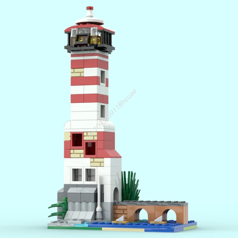 

218 шт. MOC 11021 Классические строительные блоки для маяка, рождественские вдохновения, неограниченное количество творчества, детская идея на день рождения, креативный подарок T