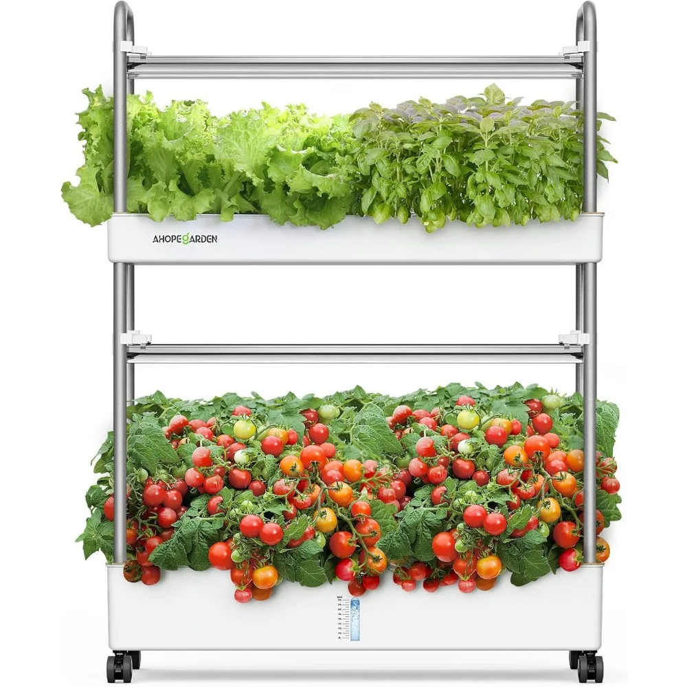 Indoor Hydroponic Planting System Kit, Indoor Herb Garden with Growth Lights, Smart Socket and Household Pump System