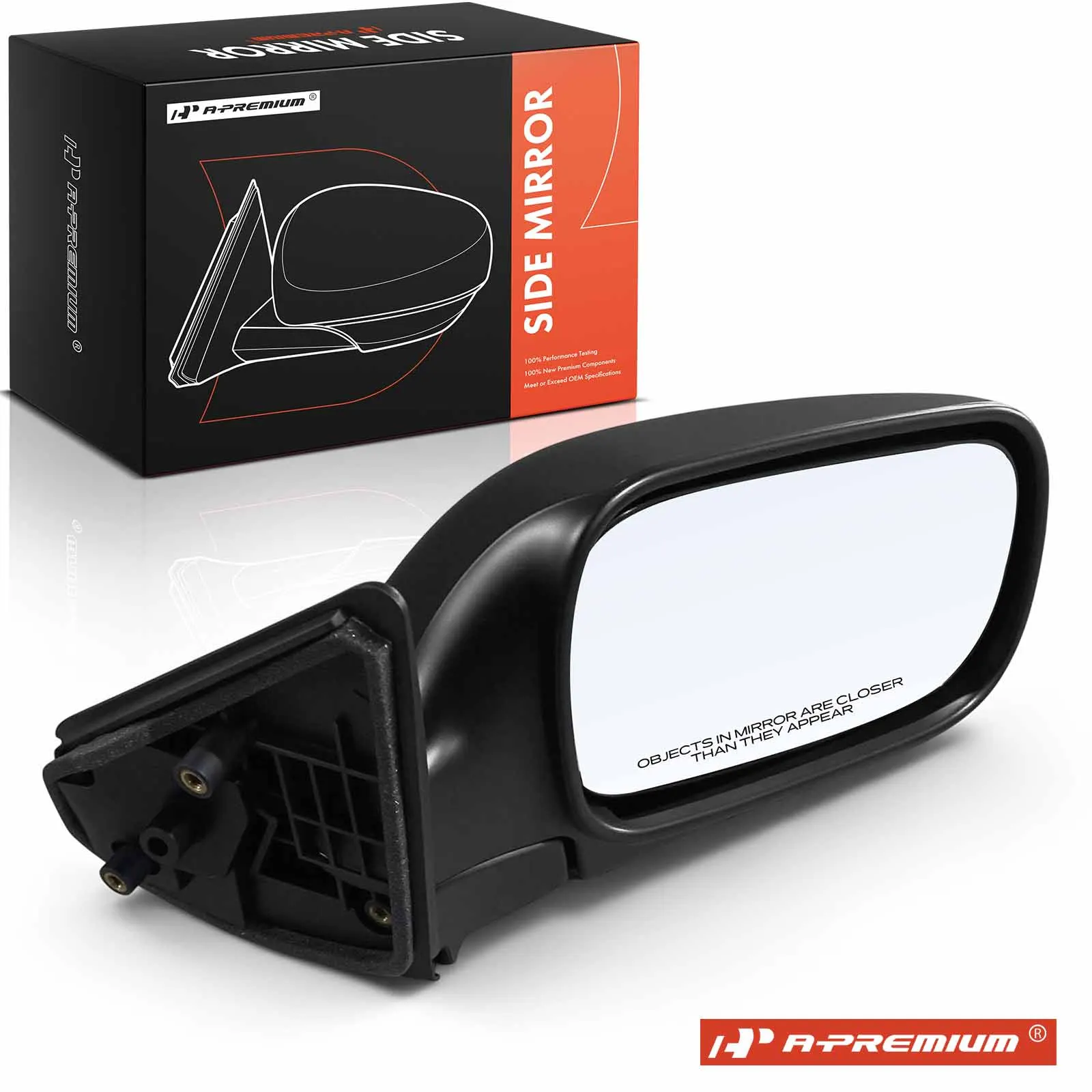 A-Premium Passenger Side Manual Door Mirror for Subaru Legacy 1995-1999 Manual Folding Black