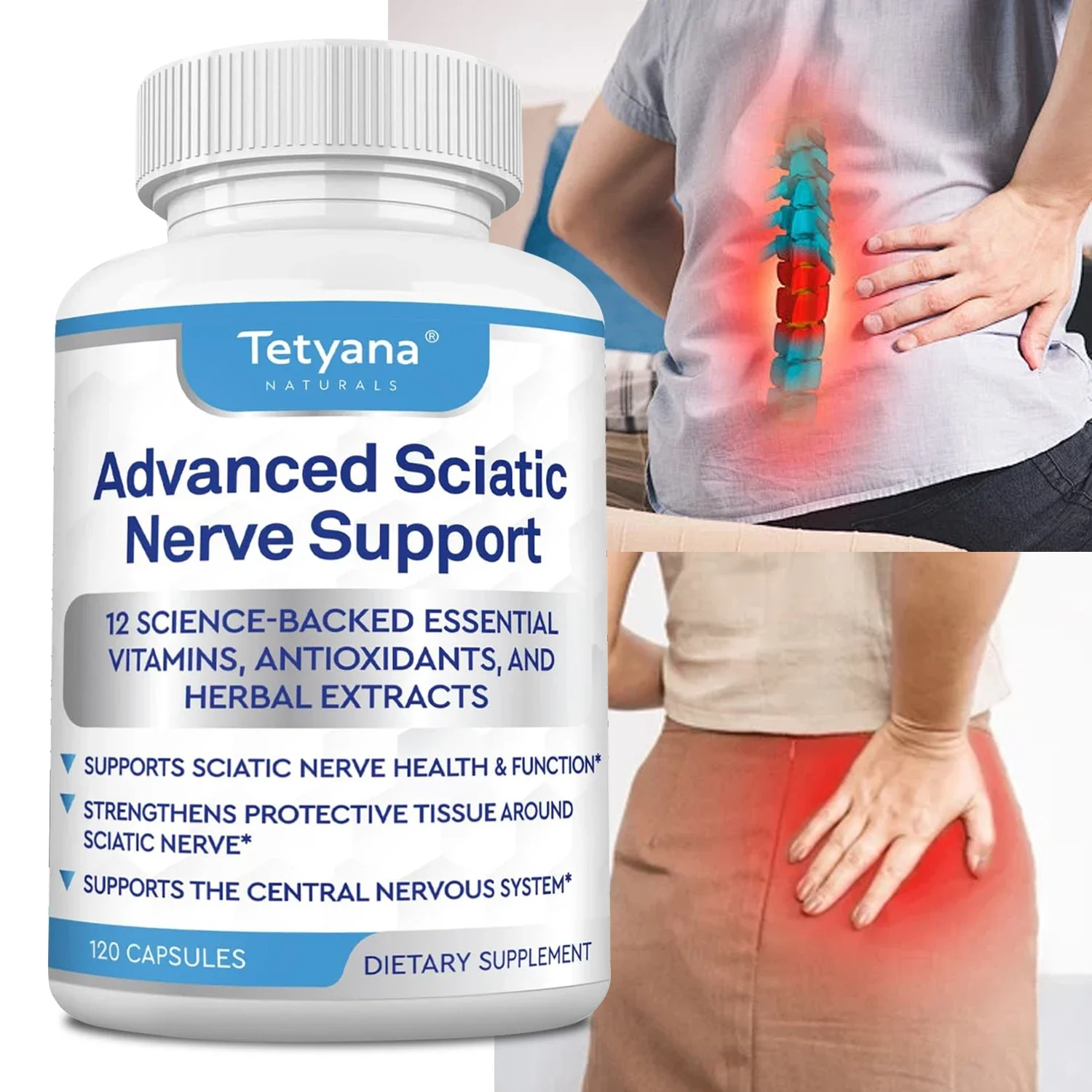 

Усовершенствованная поддержка научных нервов — добавка для ишиаса 12-в-1 для улучшения здоровья нервов и общего развития и улучшения сна